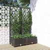 vidaXL Hagepotte med espalier svart 80x40x121,5 cm PP