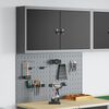 vidaXL Verktøyskab og Pegboard Sett 3 pcs Svart 100 x 20 x 115 cm Stål