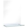 vidaXL Veggspeil med hylle 30x50 cm herdet glass