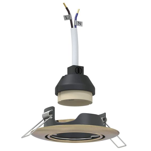 vidaXL Spotlight 6 pcs Messing 9 x 9 x 2.5 cm Metall