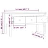 vidaXL Salongbord honningbrun 102x49x55 cm heltre furu