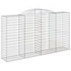 vidaXL Gabionkurv buet 300x50x160/180 cm galvanisert jern