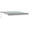 vidaXL Manuell uttrekkbar markise antrasitt og hvit 400x300 cm