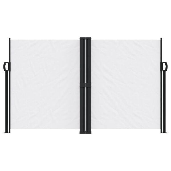 vidaXL Uttrekkbar sidemarkise hvit 140x1200 cm