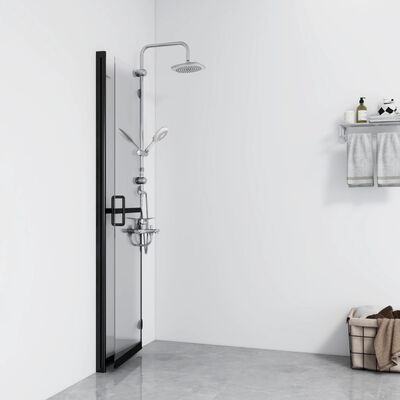 vidaXL Sammenleggbar dusjvegg med klart ESG-glass 100x190 cm