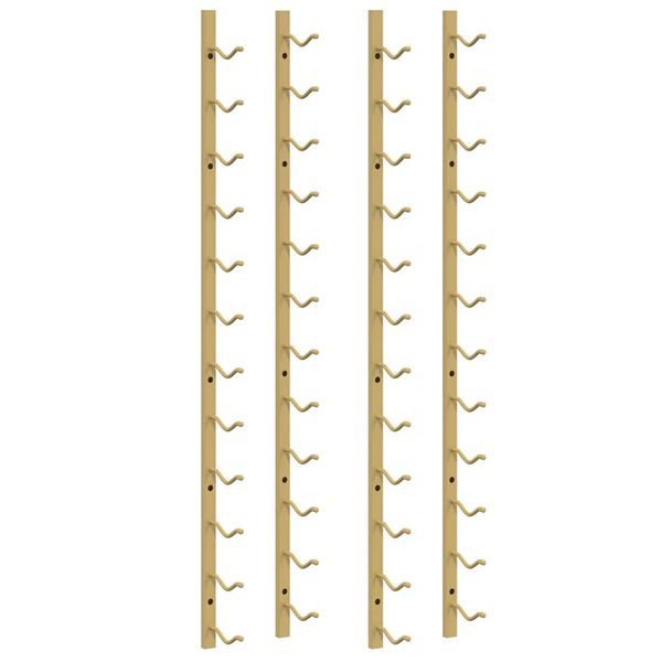 vidaXL Veggmontert vinstativ for 12 flasker 2 stk gull jern