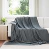 vidaXL Kastepledd 6 pcs M&oslash;rkegr&aring; 270 x 240 cm Fleece