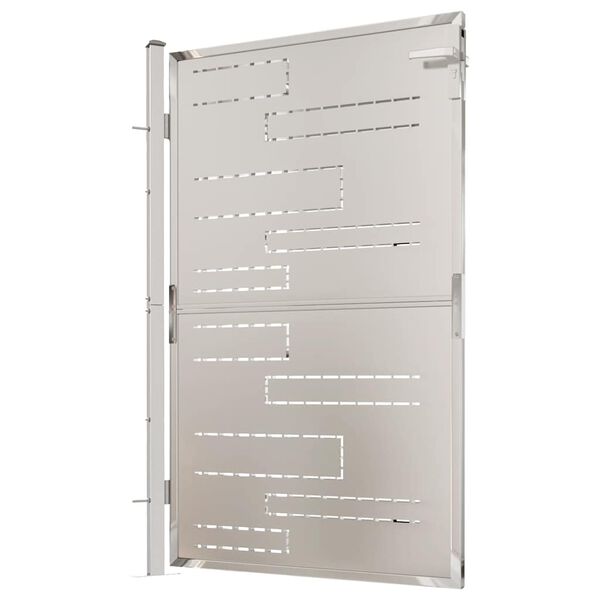 vidaXL Hageport 100x145 cm rustfritt stål