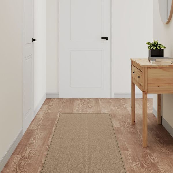 vidaXL Teppel&oslash;per sisal-utseende sand 50x300 cm