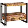 vidaXL Servantskap til bad med skuff Massivt gjenvunnet tre og Jern