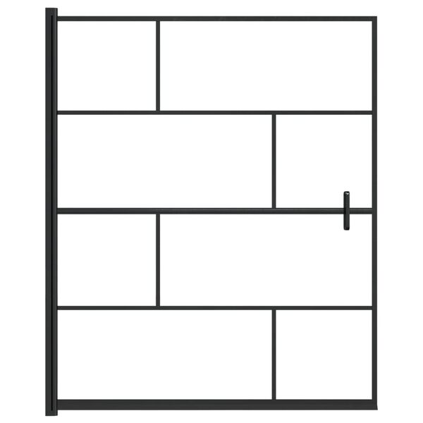 vidaXL Dusjd&oslash;r ESG 116x140 cm svart