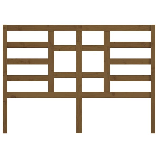 vidaXL Sengegavl honningbrun 166x4x104 cm heltre furu