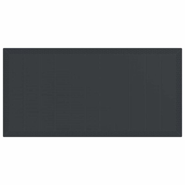 vidaXL Hage Spisegruppe 9 pcs Antrasitt Polypropen