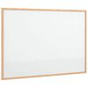 vidaXL Magnetisk whiteboardtavle med ramme i heltre furu 80x55 cm