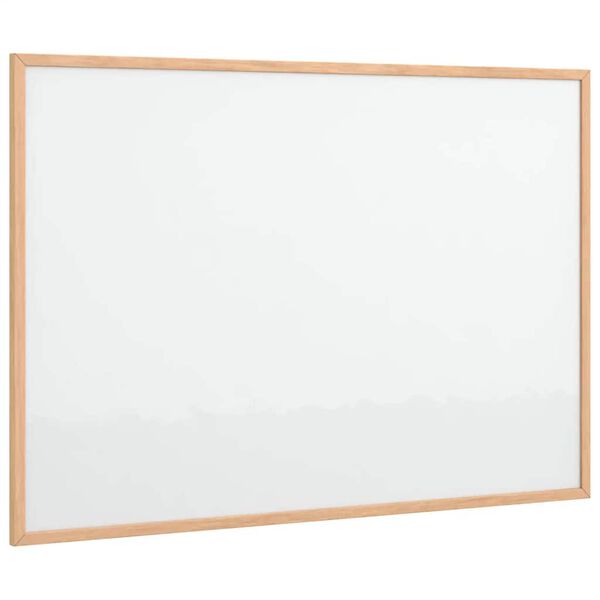 vidaXL Magnetisk whiteboardtavle med ramme i heltre furu 80x55 cm