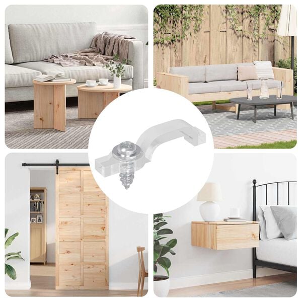 vidaXL LED Strip Clips 2 pcs Gjennomsiktig 2 x 1 x 0.5 cm