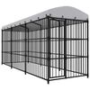 vidaXL Utend&oslash;rs hundeg&aring;rd med tak 450x150x210 cm