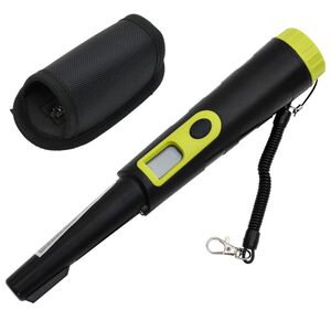 vidaXL Metalldetektor pinpointer med LCD-skjerm svart og gul