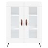 vidaXL Highboard hvit 69,5x34x180 cm konstruert tre
