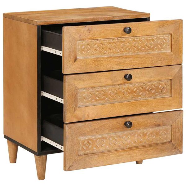 vidaXL Nattbordskap Lys Brun 50 x 33 x 62 cm Massivt akasietre