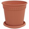 vidaXL Plantepotter 24 pcs Klinker R&oslash;d &Oslash; 17 x 14 cm Plast