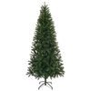 vidaXL Kunstig juletre med 300 LED med stativ grønn 240 cm PE og PVC
