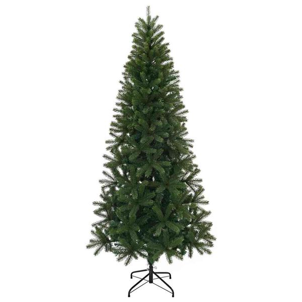 vidaXL Kunstig juletre med 300 LED med stativ grønn 240 cm PE og PVC