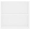 vidaXL Bokhylle hvit 80x30x76,5 cm konstruert tre