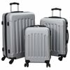 vidaXL Koffert med l&aring;s 3 stk. s&oslash;lv 50 x 31 x 78 cm ABS-plast