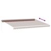 vidaXL Manuell uttrekkbar markise med LED brun 500x350 cm