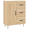 vidaXL Highboard sonoma eik 69,5x34x180 cm konstruert tre