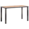 vidaXL Hagebord antrasitt og brun 123x60x74 cm heltre akasie