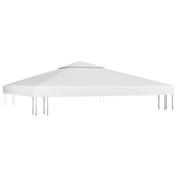 vidaXL Dobbel toppduk til paviljong 310 g/m² 3x3 m hvit