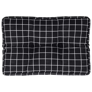 vidaXL Pallepute svart rutem&oslash;nster 60x40x12 cm stoff