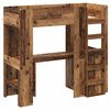 vidaXL Loft seng ramme med skrivebord Gammelt tre 75 x 190 cm