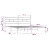 vidaXL Sengeramme uten madrass med hodegavl sonoma eik 160x200 cm