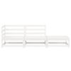 vidaXL Hagesofagruppe 3 deler hvit heltre furu