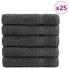 vidaXL Premium badeh&aring;ndkl&aelig;r SOLUND 25 stk antrasitt 100x150 cm 600gsm