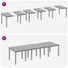 vidaXL Hage middagbord Lysegrå 300 x 100 x 73 cm polyrotting