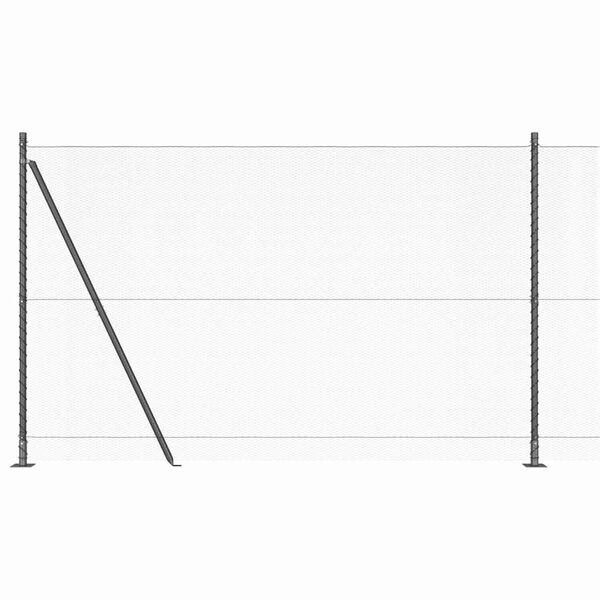 vidaXL Gjerdep&aring;le Gr&aring; 10 x 1,5 m (13 mm nett) St&aring;l og PVC
