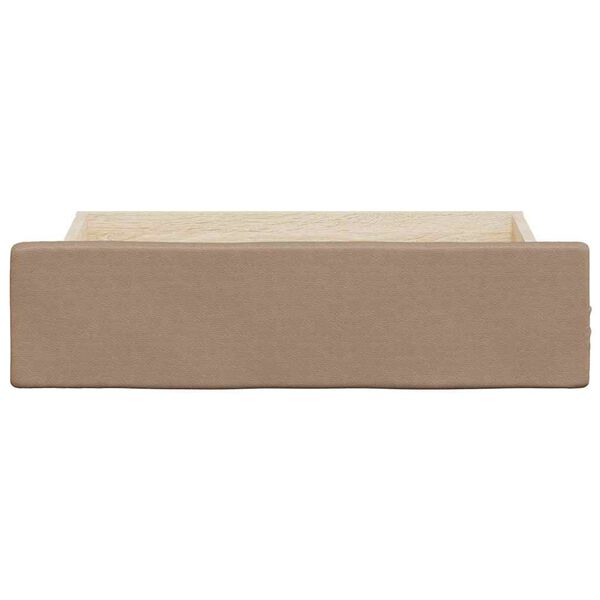 vidaXL Sengeskuffer 2 stk cappuccino konstruert tre og kunstskinn