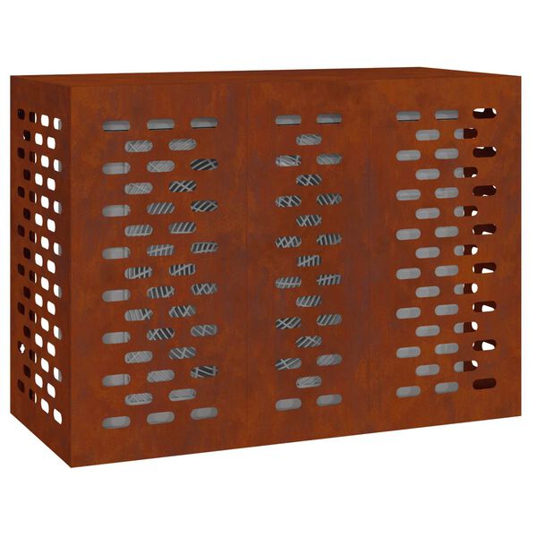 vidaXL Deksel til klimaanlegg Rusten 110 x 50 x 80 cm Cortenst&aring;l