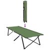 vidaXL Sammenleggbar camping seng 2 pcs gr&oslash;nn 206 x 76 x 74 cm