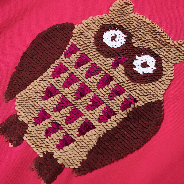 T-skjorte for barn med lange ermer knallrosa 128