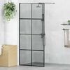 vidaXL Walk-in Dusjvegg Svart 90 x 195 cm herdet glass