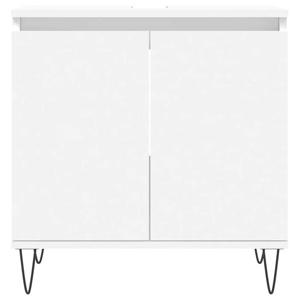 vidaXL Servantskap hvit 58x33x60 cm konstruert tre