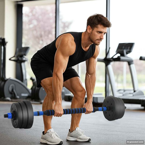 vidaXL 2-i-1 Manualsett Svart og Bl&aring; 121 x 19,5 x 19,5 cm