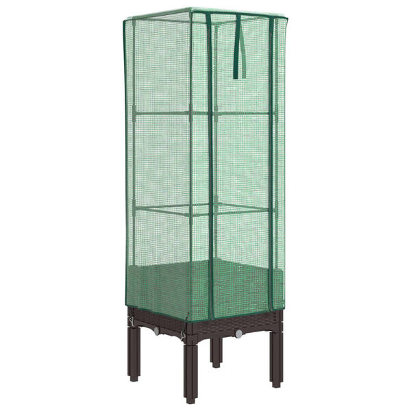 vidaXL H&oslash;yseng med drivhustrekk rottingutseende 40x40x140 cm
