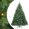 vidaXL Kunstig juletre med 300 LED med stativ gr&oslash;nn 240 cm PE og PVC