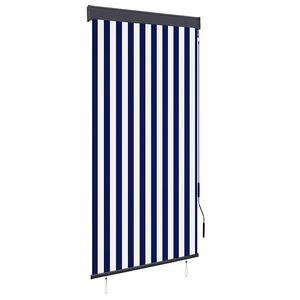 vidaXL Utend&oslash;rs rullegardin 100x250 cm bl&aring; og hvit